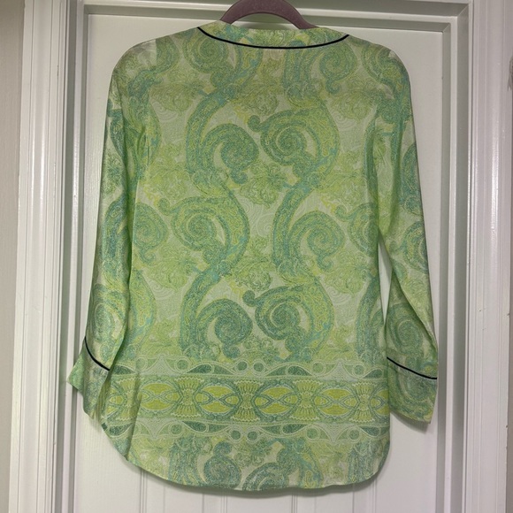 Sail to Sable 100% Silk Paisley‎ Print Tunic Blouse Top Small - Picture 6 of 6